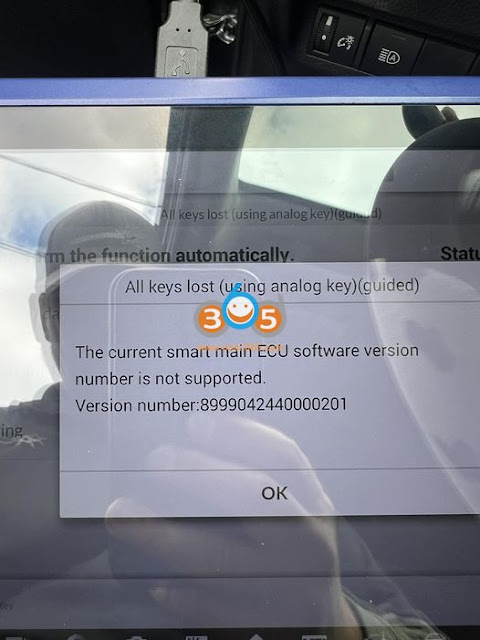 Autel IM608 RAV4 2022 ECU Software Not Supported