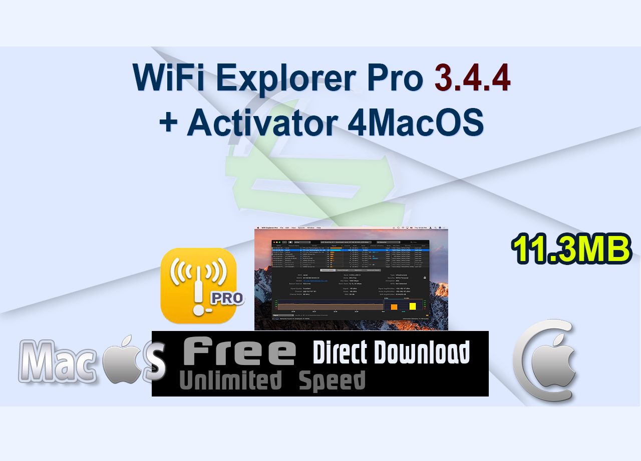 WiFi Explorer Pro 3.4.4 + Activator 4MacOS