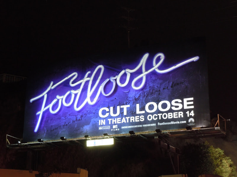 Neon Footloose sign billboard