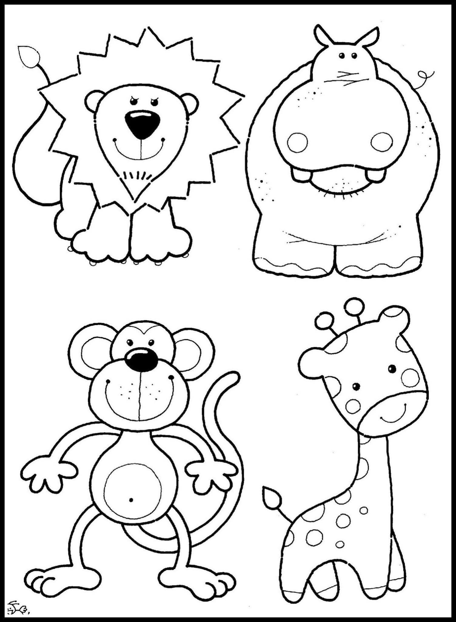 Best Coloring Printable Zoo Animal