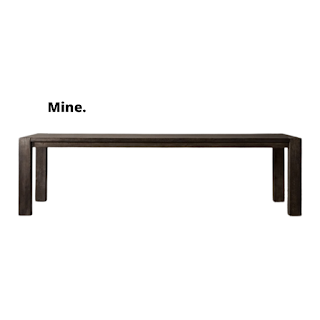 timeless black oak parsons style dining table