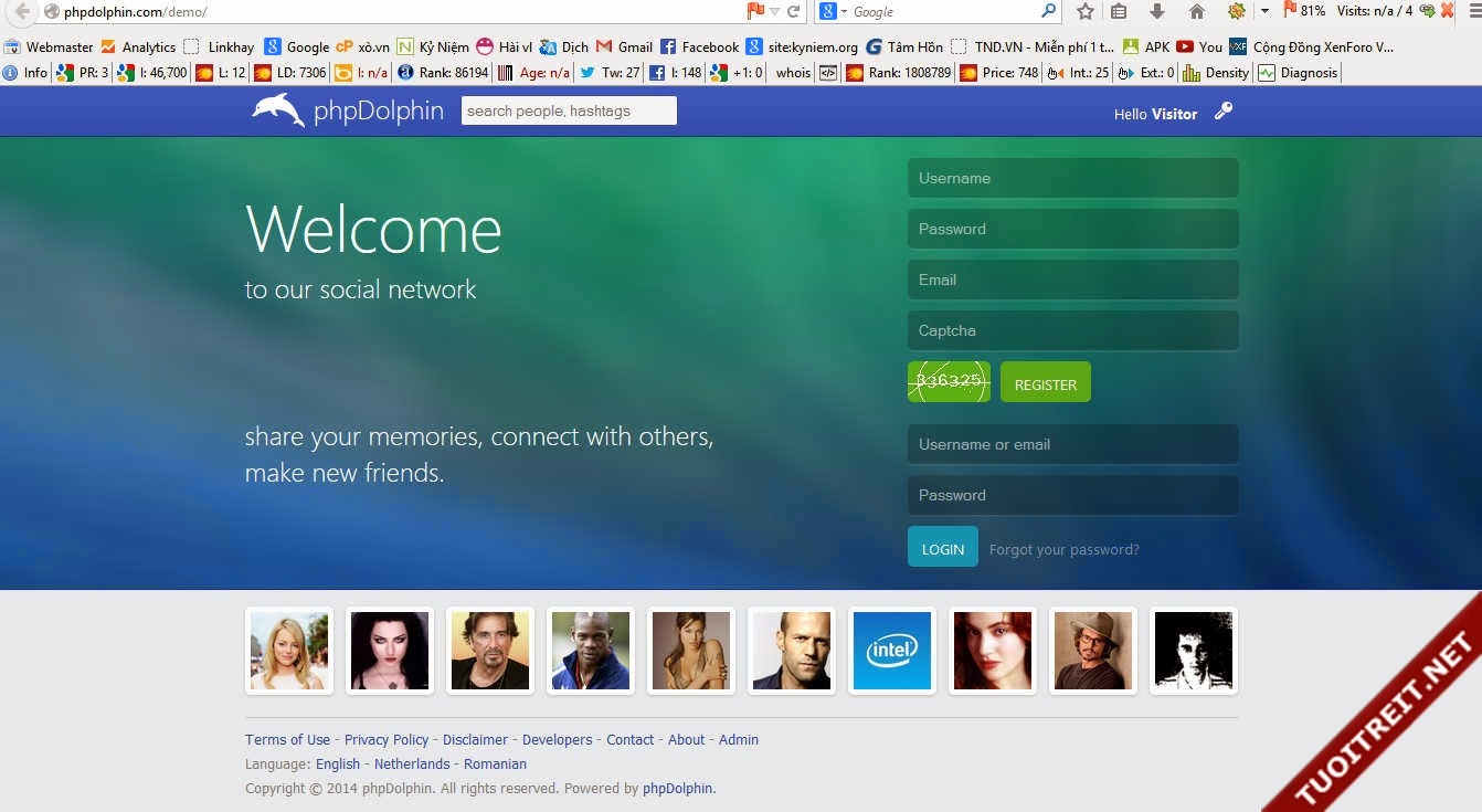 Share Code Mạng Xã Hội phpDolphin Giống Facebook