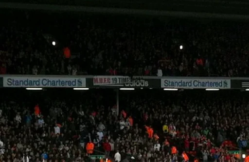 Manchester United fans unfurl '19 Times' banner during Liverpool vs Tottenham game