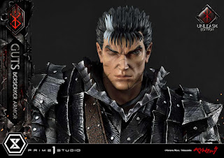 Berserk - Guts in Bersrk Armor Rage Edition y Unleash Edition Statues de Prime 1 Studio