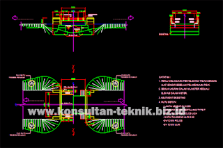 Gambar-Jembatan-Gelagar-Beton-Bertulang-Balok-T-Kelas-C-Bentang-5-Meter-Format-DWG-Autocad-01