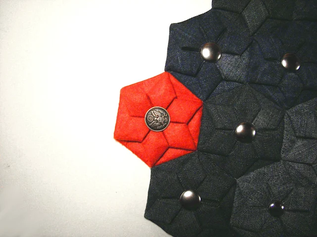 Patchwork origami heksagony
