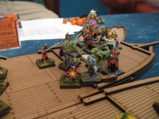 Chris's Hamsters clash with Eric's Elvorix over the other bolt thrower.