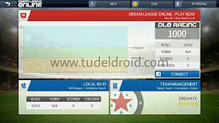Bermain online atau offline wi-fi Dream Soccer League