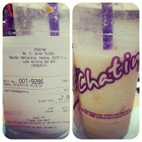 Food For Thoughts Chatime Horlicks Health Tea A Life In A Webbis