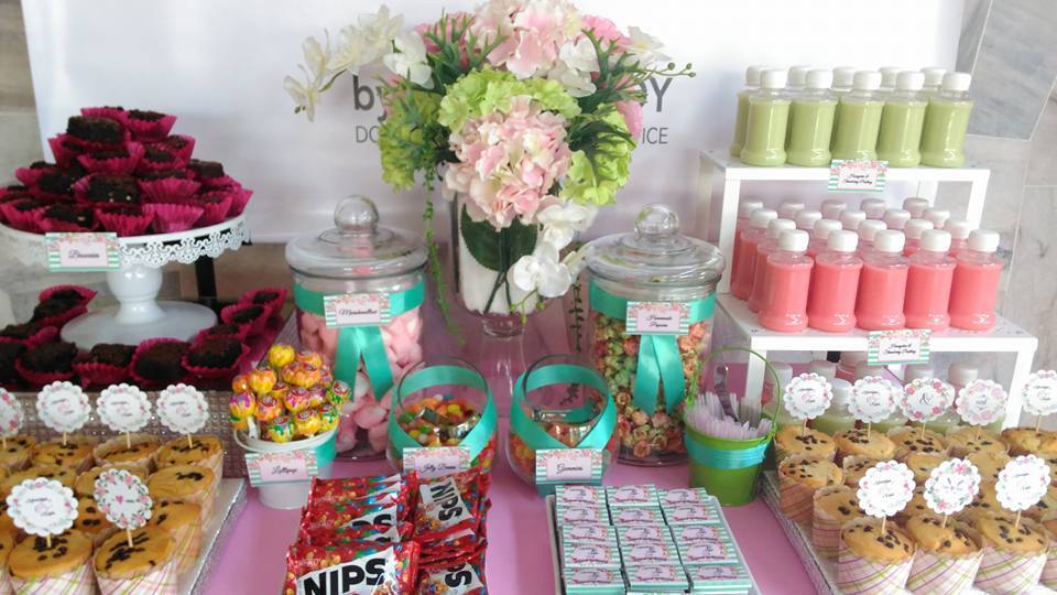 Keyra Candy Buffet & Chocolate Fountain: PINK & MINT GREEN 