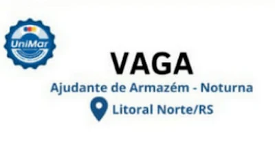 Unimar Bebidas contrata Ajudante de Armazém em Osório