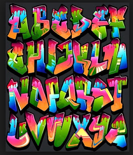 25 Graffiti fonts a - z colour galleries