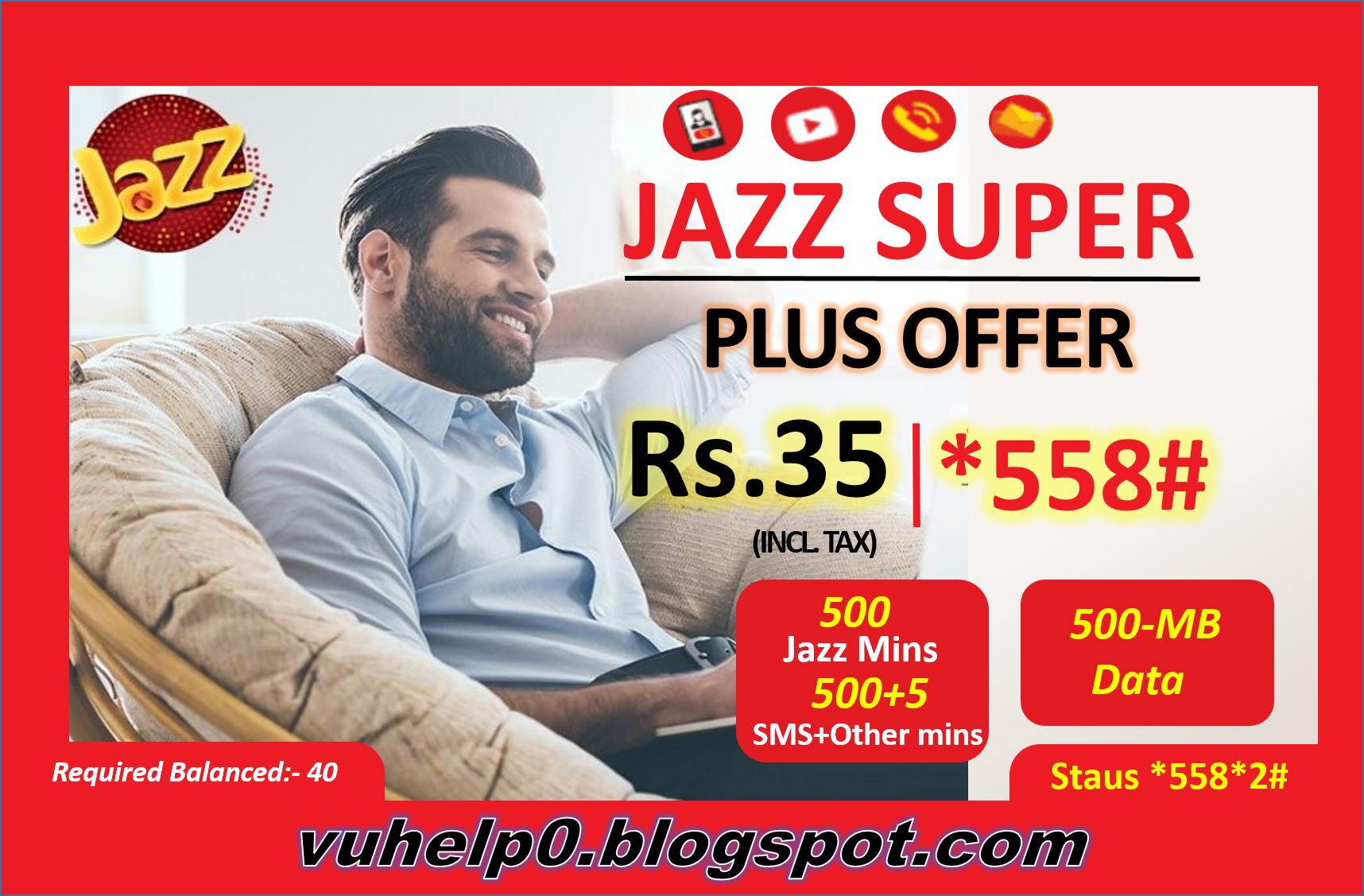 Jazz Super Plus Offer | Jazz *558# Offer