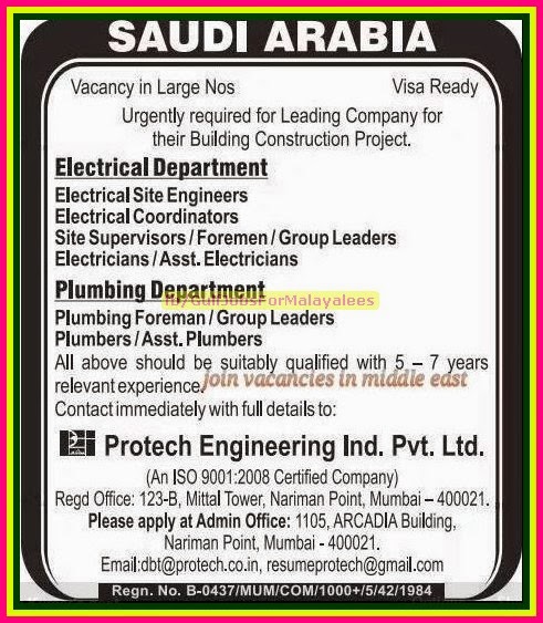 Building construction Project Jobs for KSA