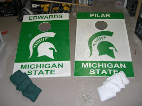 college cornhole game, bean bag toss, MSU, michigan state