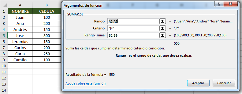 Cómo Sumar Celdas que Comienzan por una Letra en Excel