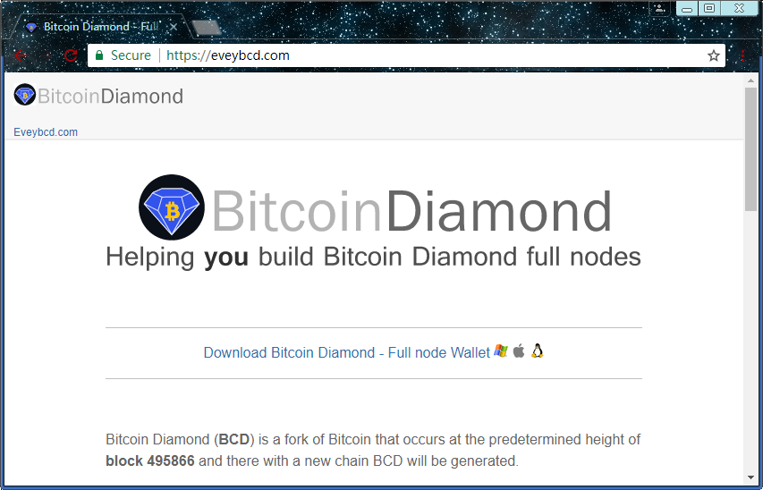 Bitcoin Diamond Full Node Wallet Bcd Client To Release Bitcoin - 