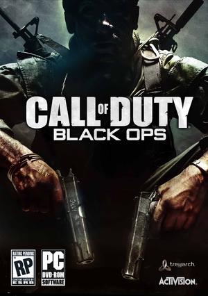 The Call of Duty: Black Ops video game cover edited by a cyber 