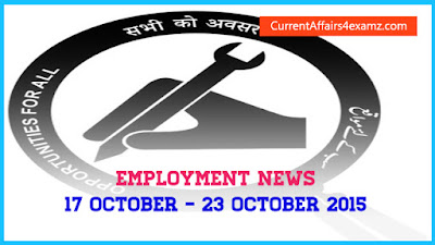 Employment News October 2015