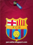 Handmade Stitch of FC Barcelona Logo. Logo FC Barcelona disulam tangan! (fc barca logo)