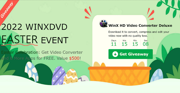 WINXDVD 復活節限免活動，免費領取七款正版軟體