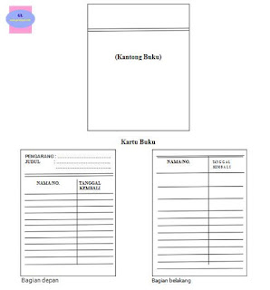 format kantong dan kartu buku perpustakaan