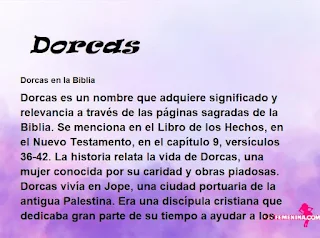 significado del nombre Dorcas