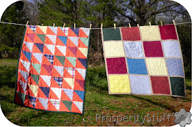 ProsperityStuff Quilts: Two Little Quilts on a Clothesline