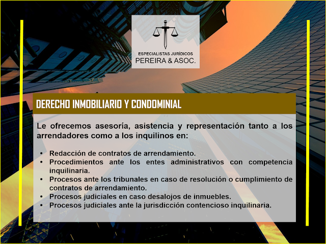 Servicios Legales. DERECHO INMOBILIARIO Y CONDOMINIAL 1