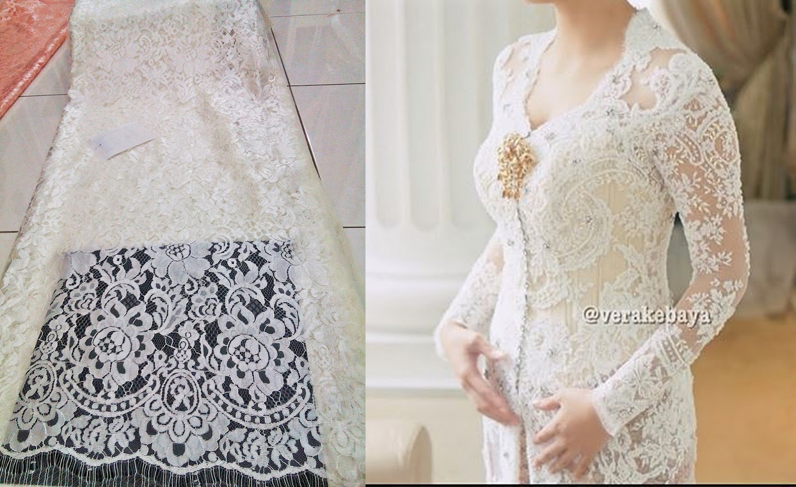 Brokarbrukat Kebaya semi Perancis KEBAYA t Brokat