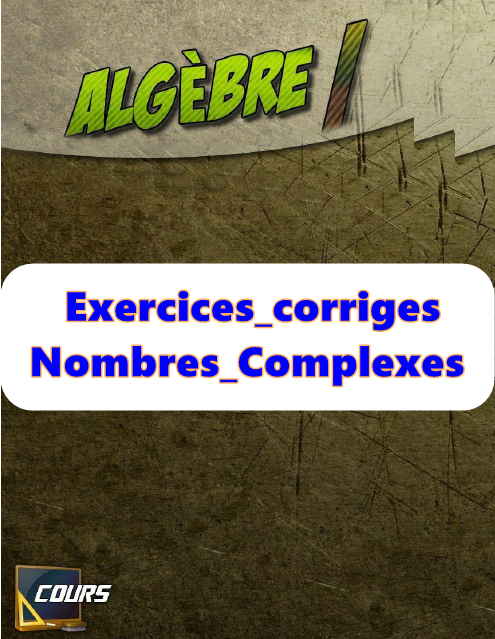 Exercices Corrigés Nombres Complexes