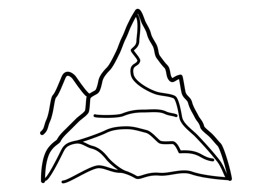 Download Mountain Pictures: Mountains Coloring Page