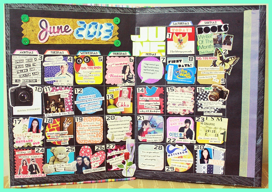 membuat scrapbook anniversary Kaledioskop SCRAPTERRA