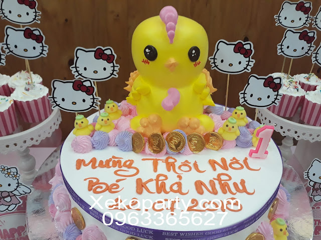 Dịch vụ trang trí thôi nôi giá rẻ chủ đề hello kitty