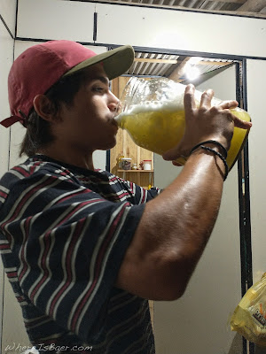 Joao Gabriel Araujo enjoying a fairly large caiparinia, drinking alchol, kayak, rafting ativa, freinds,