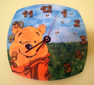 orologio decoupage winnie the pooh