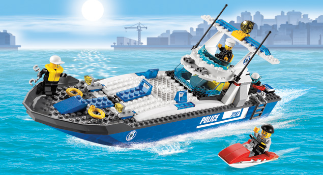 Simple Lego Boat Instructions Lego city police boat #7287