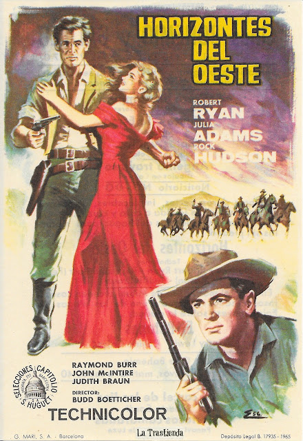 Programa de Cine - Horizontes del Oeste - Robert Ryan - Julia Adams - Rock Hudson