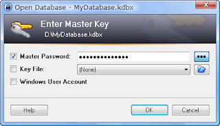 Penggunaan Master Password KeePass