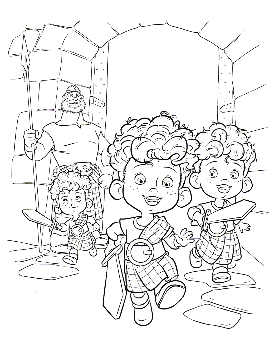 BRAVE MERIDA COLORING PAGES