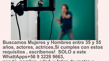 CASTING en CHILE 2024: Se buscan ACTORES y ACTRICES para importante proyecto audiovisual