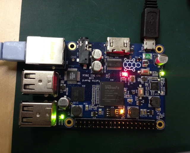 Turtle Board testada com o FPGA