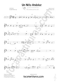  Soprano Sax y Saxo Tenor Partitura de Un Niño Andaluz Sheet Music for Soprano Sax and Tenor Saxophone Music Scores