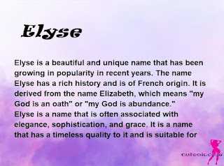 meaning of the name "Elyse"