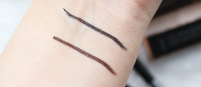 DHC Gel Pencil Eyeliners EX in Black & Brown swatches