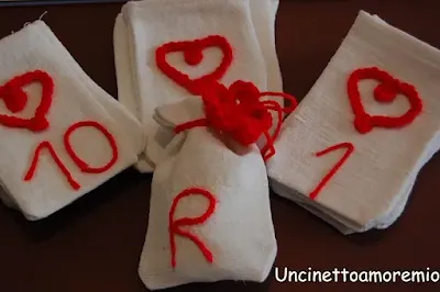 Sacchettini  fatti a mano per San Valentino
