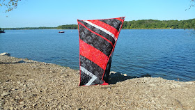 Modern quilt made with rayon fabrics