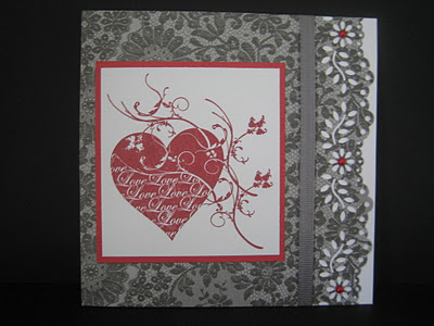  card stand out and the fancy border just added to the romance of it all