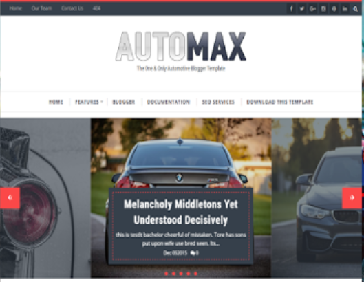 Automax premium Blogger Template Free