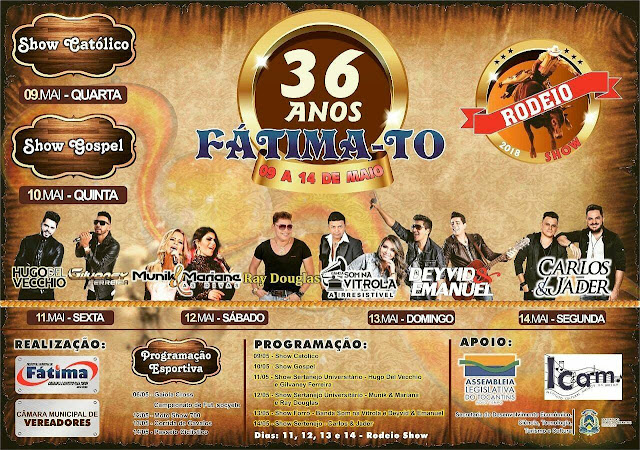 ANIVERSARIO FATIMA DO TOCANTINS